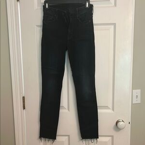 MOTHER Black Skinny Jeans Premium Denim